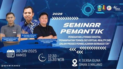 SMAN 3 Malang Selenggarakan Seminar “Pemantik”: Eksplorasi Virtual Reality dalam Pembelajaran